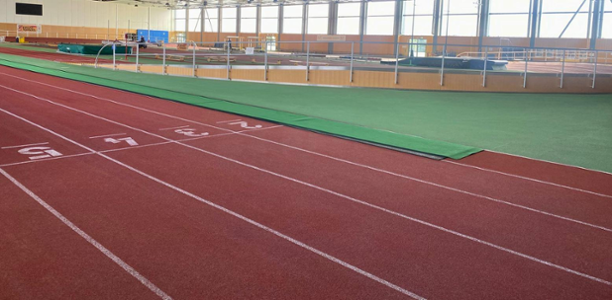 In der Leichtathletikhalle 